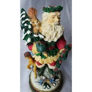 Musical Santa Statute Figurine Plays Jolly Old Saint Nicholas Ceramic Christmas